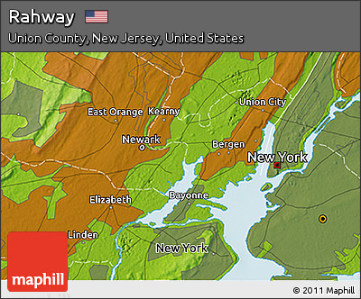Physical 3D Map of Rahway