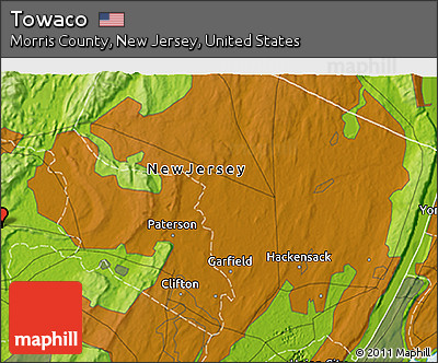 Physical 3D Map of Towaco