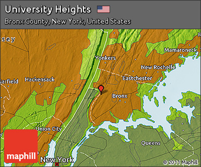 Physical 3D Map of University Heights