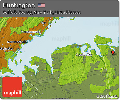 Physical 3D Map of Huntington