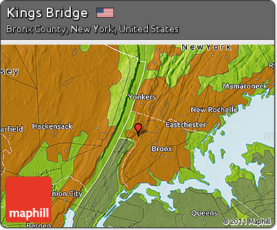 Physical 3D Map of Kings Bridge