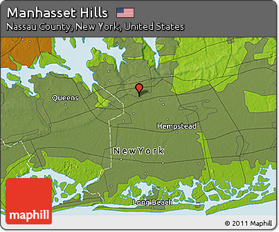 Physical 3D Map of Manhasset Hills