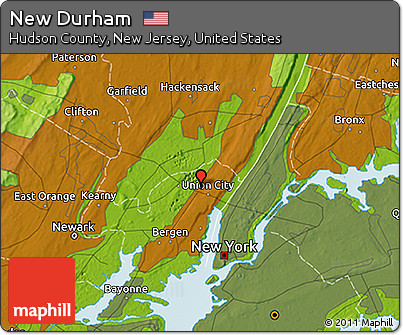 Physical 3D Map of New Durham