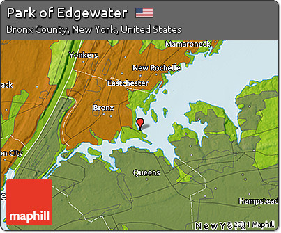 Physical 3D Map of Park of Edgewater
