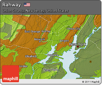 Physical 3D Map of Rahway