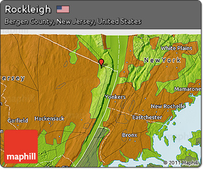 Physical 3D Map of Rockleigh