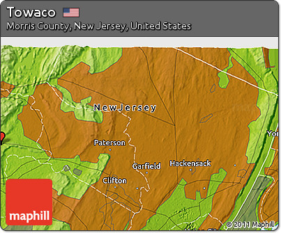 Physical 3D Map of Towaco