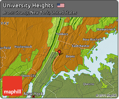 Physical 3D Map of University Heights