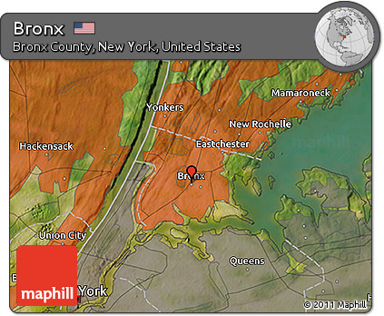 Satellite 3D Map of Bronx