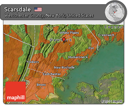 Satellite 3D Map of Scarsdale