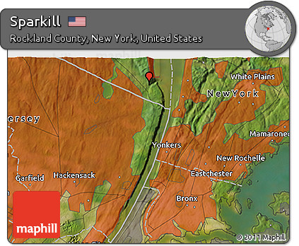 Satellite 3D Map of Sparkill