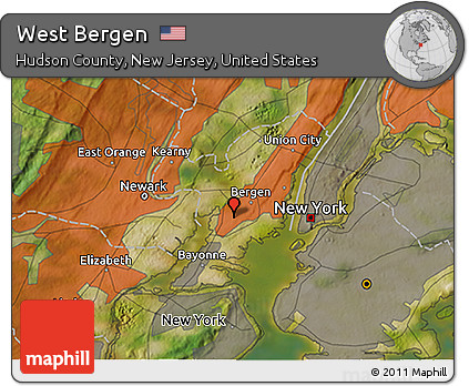 Satellite 3D Map of West Bergen