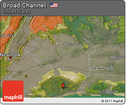 Satellite 3D Map of Broad Channel