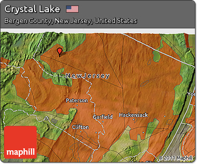 Satellite 3D Map of Crystal Lake