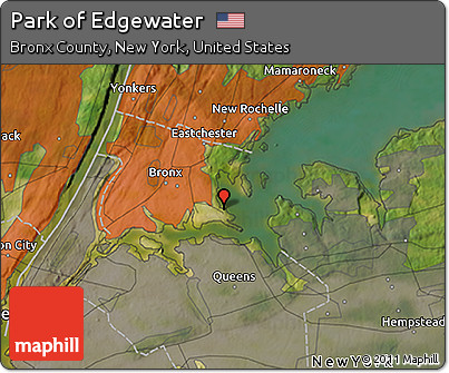 Satellite 3D Map of Park of Edgewater