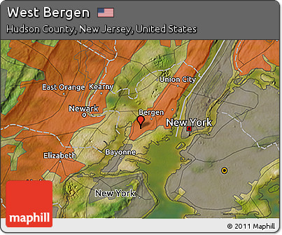 Satellite 3D Map of West Bergen