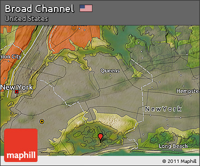 Satellite 3D Map of Broad Channel
