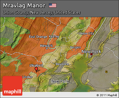 Satellite 3D Map of Mravlag Manor
