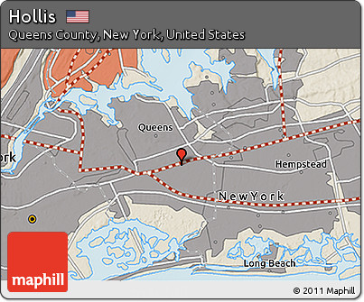 Shaded Relief 3D Map of Hollis