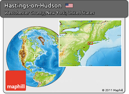 Physical Location Map of Hastings-on-Hudson