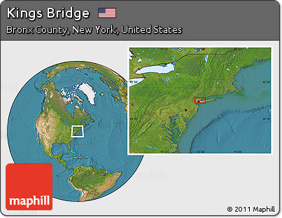Satellite Location Map of Kings Bridge