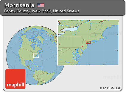 Savanna Style Location Map of Morrisania
