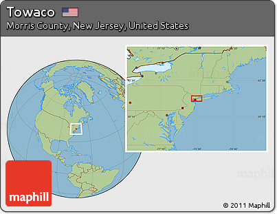 Savanna Style Location Map of Towaco