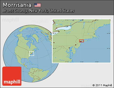 Savanna Style Location Map of Morrisania