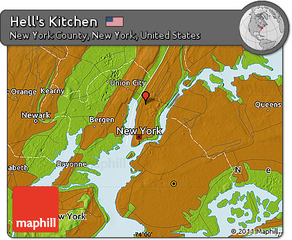 Physical Map of Hell's Kitchen
