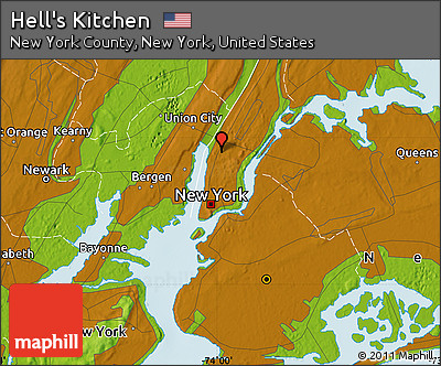 Physical Map of Hell's Kitchen