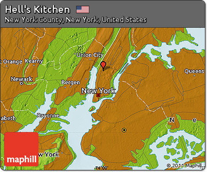 Physical Map of Hell's Kitchen