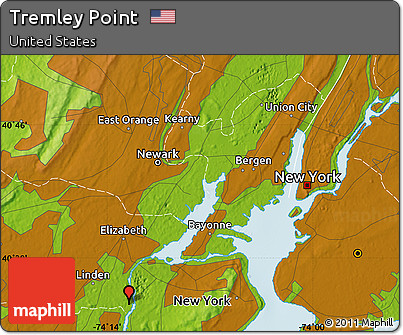 Physical Map of Tremley Point