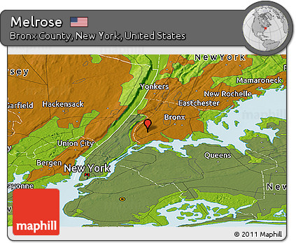 Physical Panoramic Map of Melrose