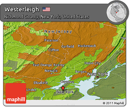 Physical Panoramic Map of Westerleigh