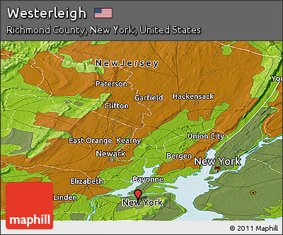 Physical Panoramic Map of Westerleigh
