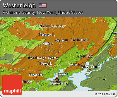 Physical Panoramic Map of Westerleigh