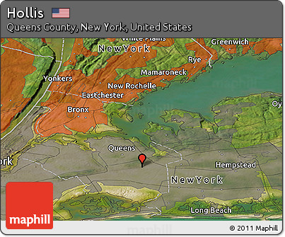Satellite Panoramic Map of Hollis