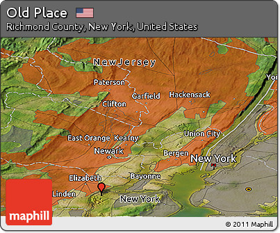 Satellite Panoramic Map of Old Place