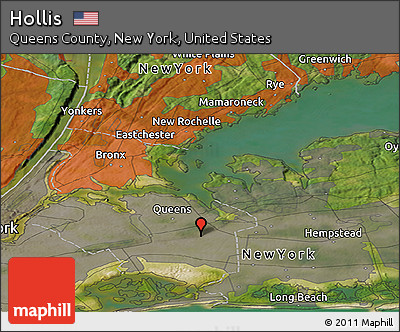Satellite Panoramic Map of Hollis