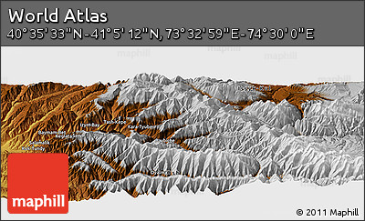 Physical Panoramic Map of the Area around 40° 50' 23" N, 74° 1' 30" E