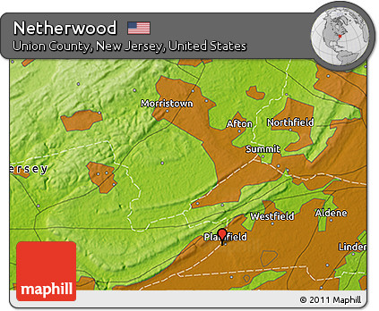 Physical 3D Map of Netherwood