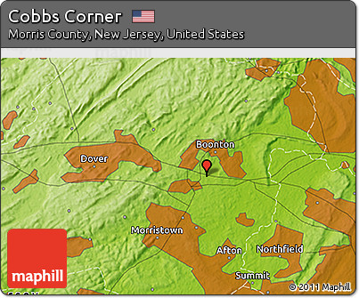Physical 3D Map of Cobbs Corner