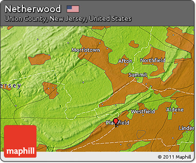 Physical 3D Map of Netherwood