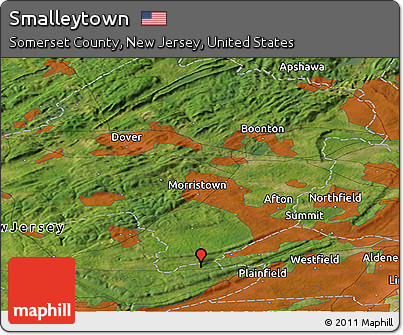 Satellite Panoramic Map of Smalleytown