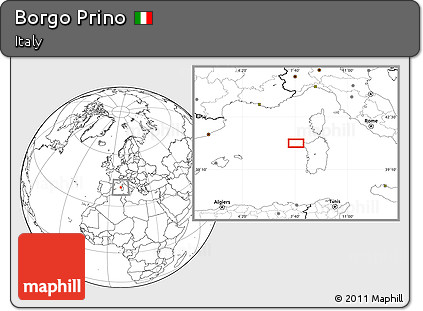 Blank Location Map of Borgo Prino