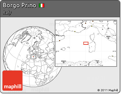 Blank Location Map of Borgo Prino