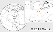 Blank Location Map of the area around 40° 50' 23" N, 84° 4' 29" W