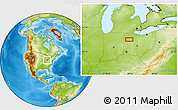 Physical Location Map of the area around 40° 50' 23" N, 84° 4' 29" W