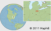 Savanna Style Location Map of the area around 40° 50' 23" N, 84° 4' 29" W