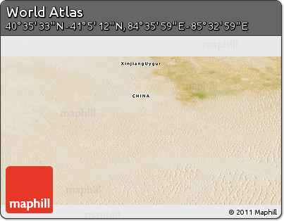 Satellite 3D Map of the Area around 40° 50' 23" N, 85° 4' 29" E